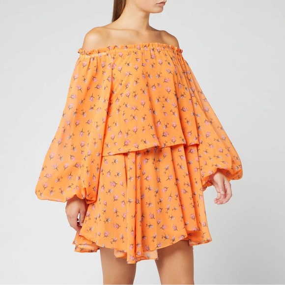 Rotate Bierger Christensen Off The Shoulder Floral Number 38 Dress